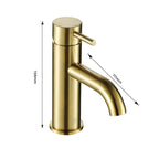 Brushed Brass Basin Mixer Tap