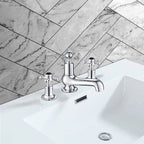 Traditional Deck Mounted 3 Hole Basin Mixer Tap