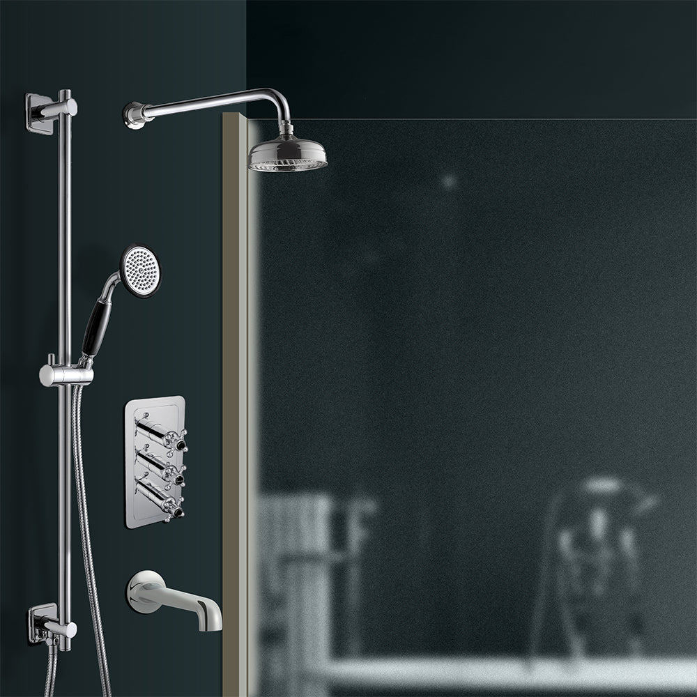 Traditional Concealed Shower Mixer Valve 3 outlets