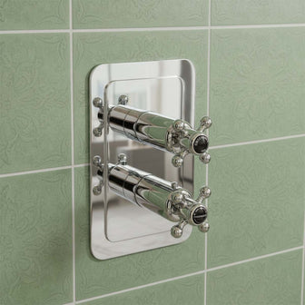 Traditional 2 Outlet Concealed Shower Mixer Valve - Chrome Main image