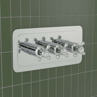 Traditional 2 Outlet Concealed Thermostatic Shower Mixer Valve Main image