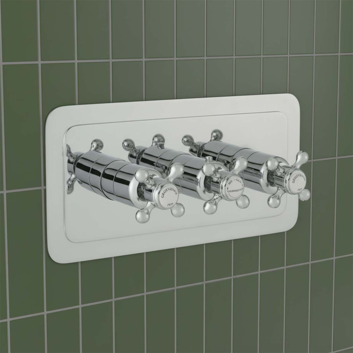 Traditional 2 Outlet Concealed Thermostatic Shower Mixer Valve