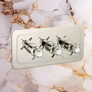 Traditional 2 Outlets Concealed Mixer Valve - Brushed Nickel
