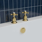 Traditional Bath Side Valves Deck Mounted - Shiny Gold