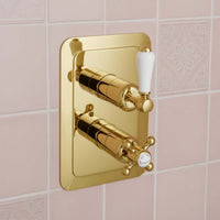 Traditional Concealed 2-Outlet Shower Valve - Lever