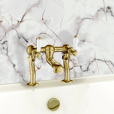 Traditional Deck Mounted Bath Filler Tap – Gold

