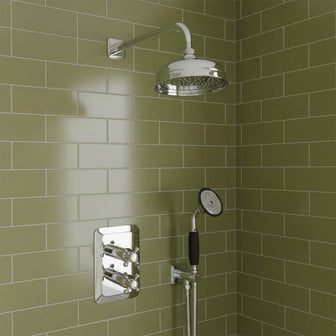 Traditional Fixed Shower Head 200mm and Wall Shower Arm 400mm  Main image