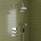 Traditional Fixed Shower Head 200mm and Wall Shower Arm 400mm 