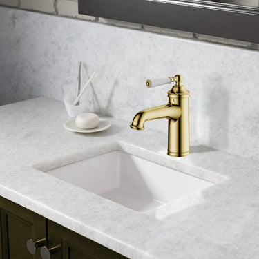 Traditional Gold Mono Basin Mixer Tap
