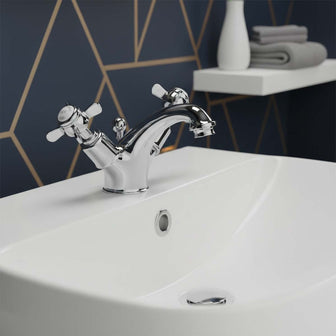 Traditional Mono Basin Mixer Tap with Pop-up Waste Main image