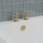 Traditional Deck Mounted Bath Side Valves - Gold