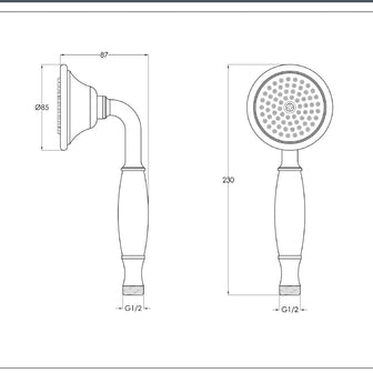 Traditional Single Function Shower Handle - Brushed Nickel Secondary image