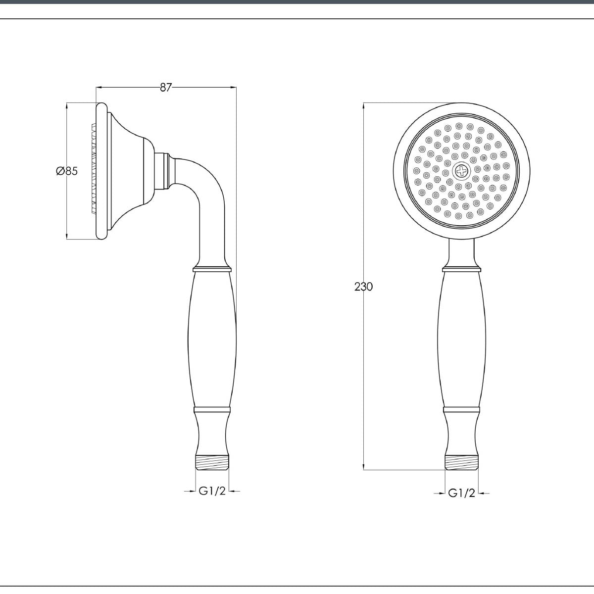Traditional Single Function Shower Handle
