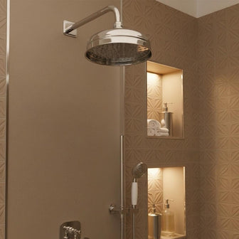 Traditional Victorian Shower Head Chrome - 200mm Main image