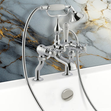Traditional Wall Mounted Bath Shower Mixer with Shower Kit