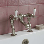 Traditional bath tap brushed nickel