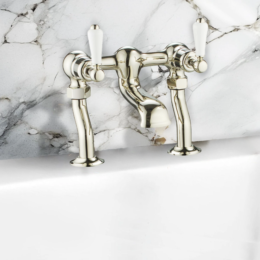 Traditional bath tap brushed nickel