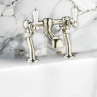 Traditional bath tap brushed nickel Main image