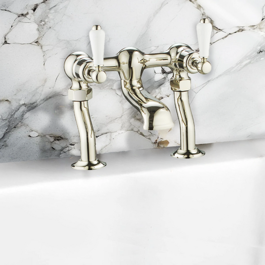 Traditional bath tap brushed nickel 1080