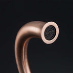 copper kitchen tap with single lever