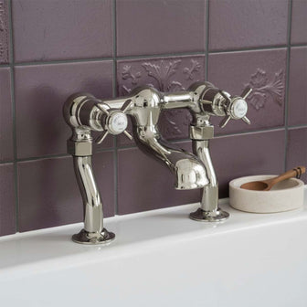 Traditional Deck Mounted Bath Filler Tap - Brushed Nickel Secondary image