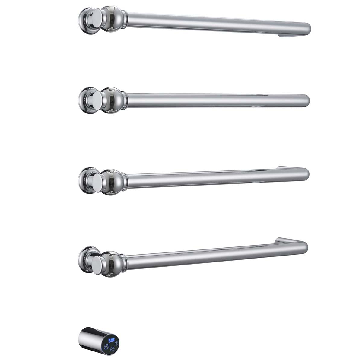 Traditional electric heated towel rail  - chrome  