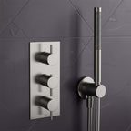 Two Way Thermostatic Concealed Shower Valve - Brushed Black