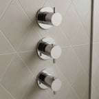 Two outlets concealed shower valve brushed chrome 