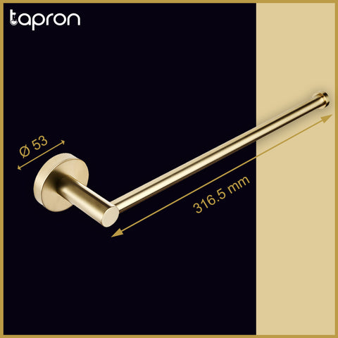  Brushed Brass Finish Towel Rail-Tapron