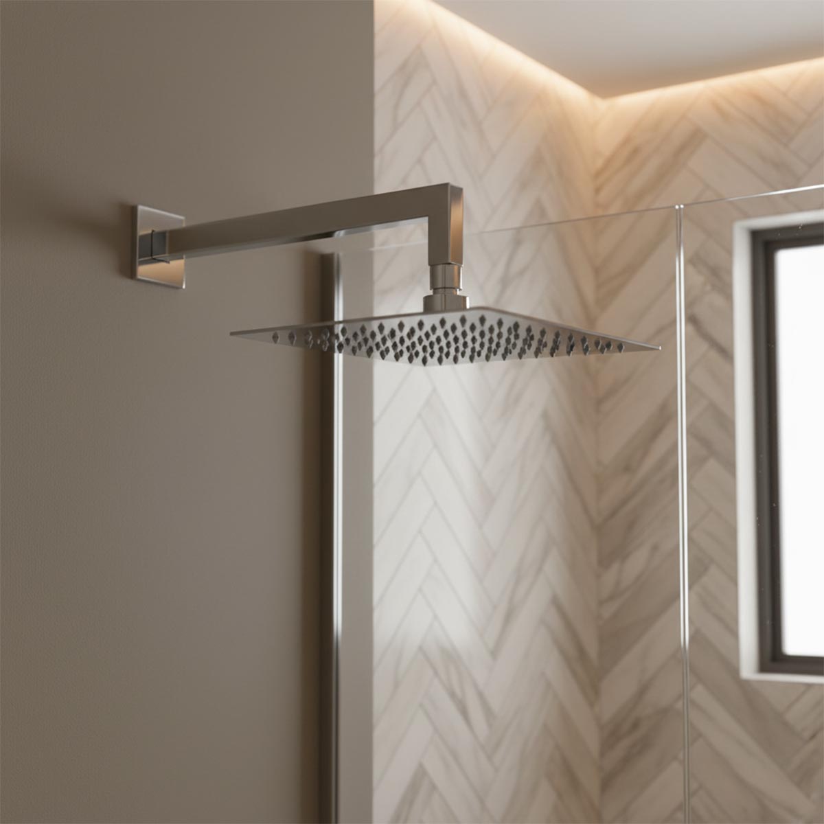 Ultra-Thin Low-Pressure Square Shower Head - 250mm