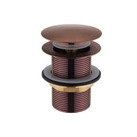 Unslotted Click Clack Bath Waste Suitable for Freestanding Bath - brushed bronze
