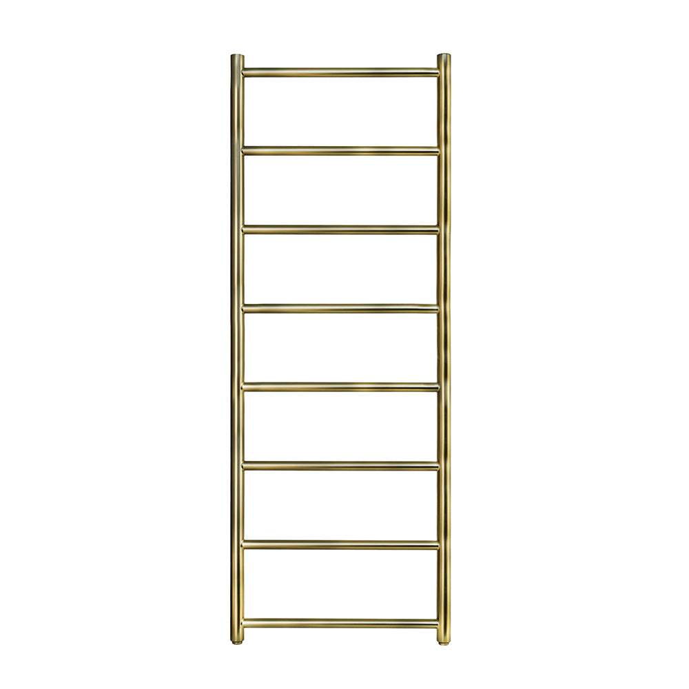 brushed gold dual towel rail radiator