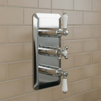Victorian 2 outlet concealed shower mixer valve - vertical