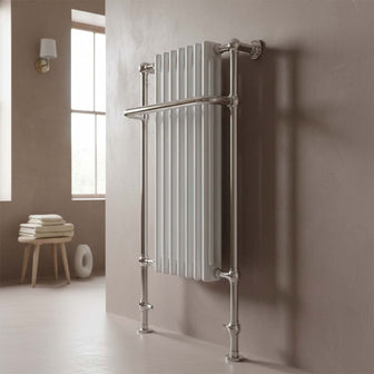 Traditional Dual Fuel Bathroom Radiator - Chrome Finish, 1130mm x 553mm Secondary image