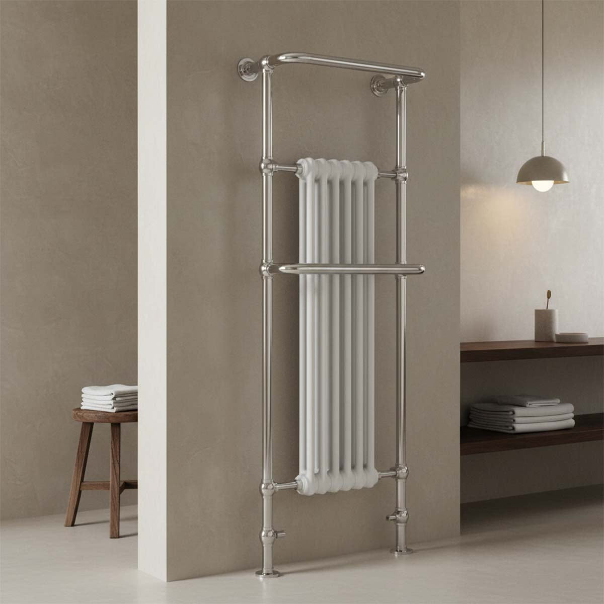 Victorian Style Towel Radiator - Dual Fuel  Main image