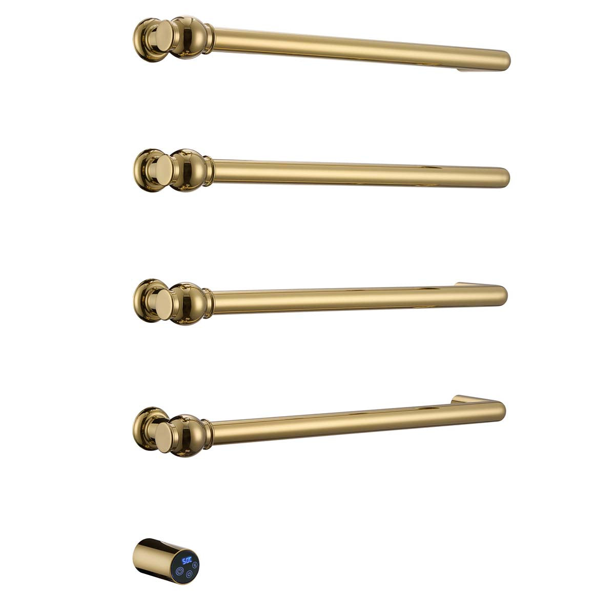 Victorian electric heated towel rail  - gold 