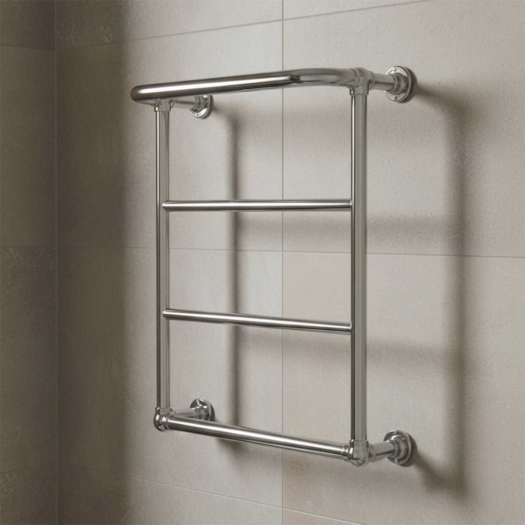 Victorian heated towel rail chrome