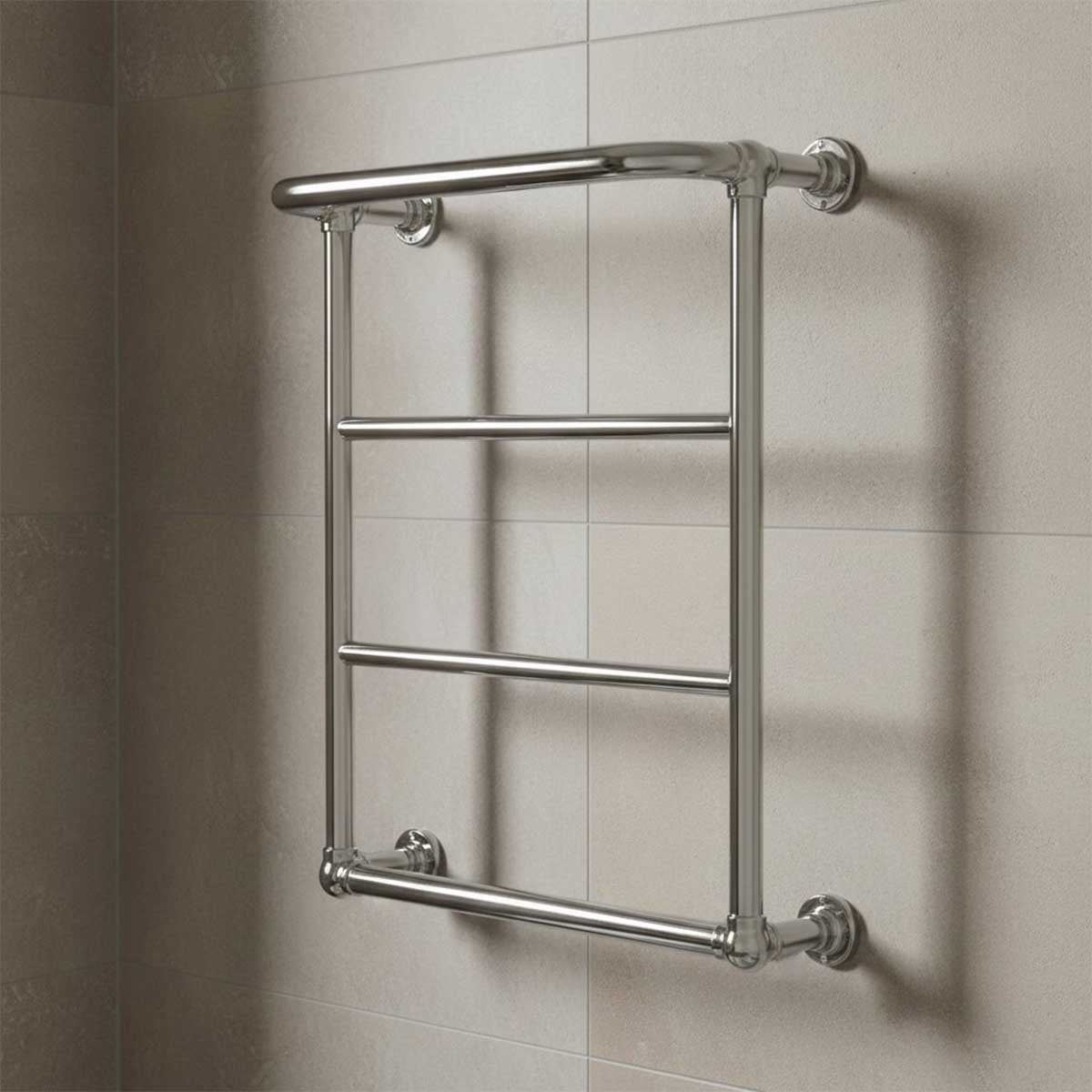 Victorian heated towel rail chrome