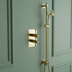 Victorian style concealed shower valve - gold
