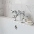 Vintage Bath Filler Tap with Crosshead Handles