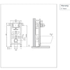 concealed flush cistern technical drawing-tapron