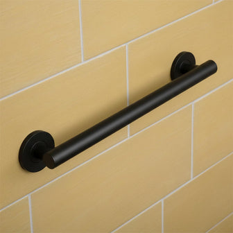 Wall Mounted 300mm Single Grab Bar - Matt Black Main image