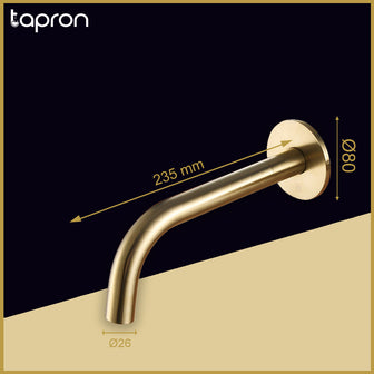 Gold Wall Mounted Basin Spout Secondary image