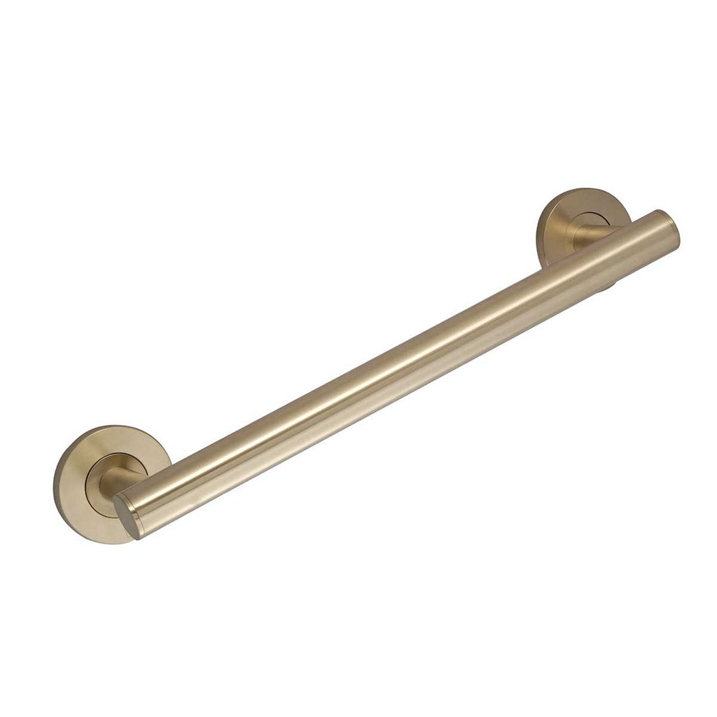 Wall Mounted Single Grab Bar - brushed brass