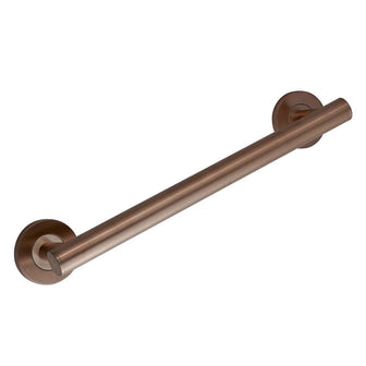 Wall Mounted 300mm Single Grab Bar - brushed bronze Main image