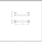Wall Mounted Single Grab Bar - technical details