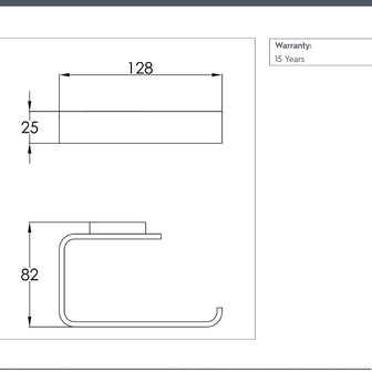 Wall Mounted Square Chrome Toilet Roll Holder Secondary image