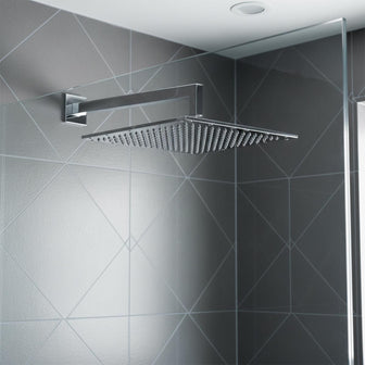 Wall Mounted Square Shower Arm, 400mm - Stainless Steel Main image