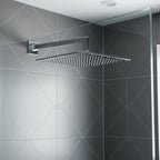 Wall Mounted Square Shower Arm, 400mm - Stainless Steel