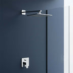 Wall Mounted Square Shower Head and Arm Chrome 